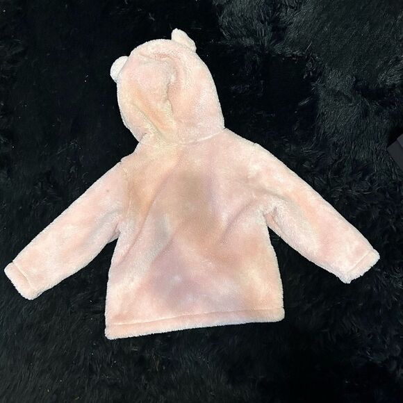 OLD NAVY pink osito hoodie jacket long sleeve zippered size 18-24 months - Picture 7 of 8